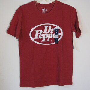 * Dr Pepper T Tee XS NWT Fits Small Red Logo Stretch